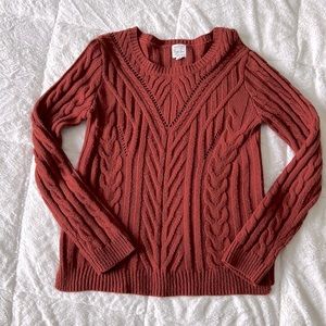 Burnt Orange Hippie Rose Sweater